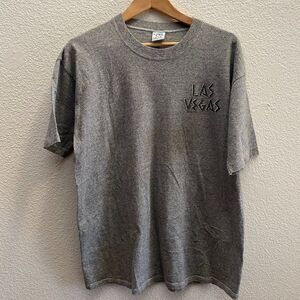Vintage Las Vegas Cal Cru Gray Short Sleeve T-Shirt VTG Striped Large